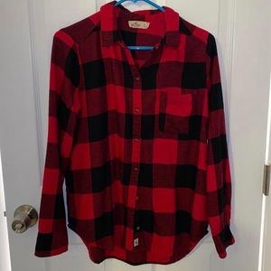 red hollister flannel